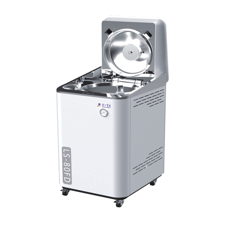 Esterilizador de vapor vertical automático con tapa abatible